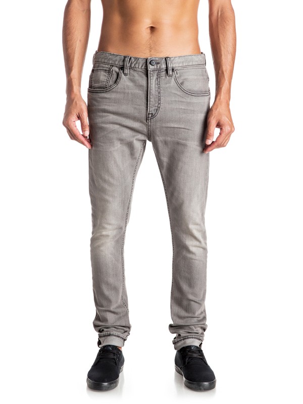 quiksilver, Low Bridge Used Grey - Jean skinny, USED GREY (slrw) 0 Low Bridge Used Grey - Jean skinny Gris EQYDP03309 Quiksilver