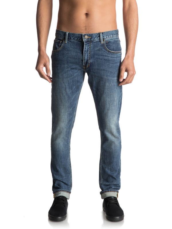quiksilver, Zeppelin Medium Blue - Jean skinny, MEDIUM BLUE (bygw) 0 Zeppelin Medium Blue - Jean skinny Bleu EQYDP03320 Quiksilver