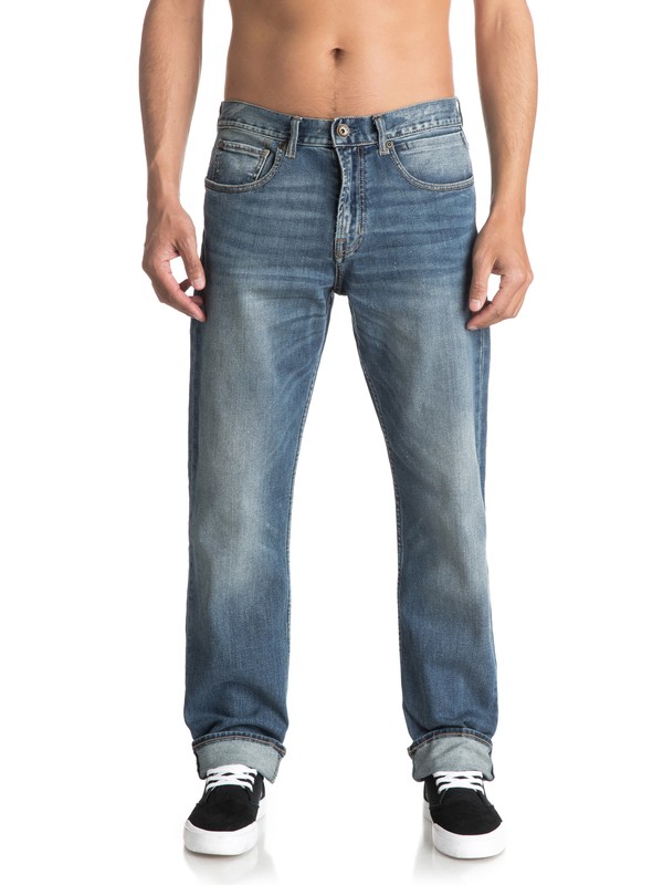 quiksilver, Sequel Burnt Blue - Jean regular, BURNT BLUE (bstw) 0 Sequel Burnt Blue - Jean regular Bleu EQYDP03341 Quiksilver