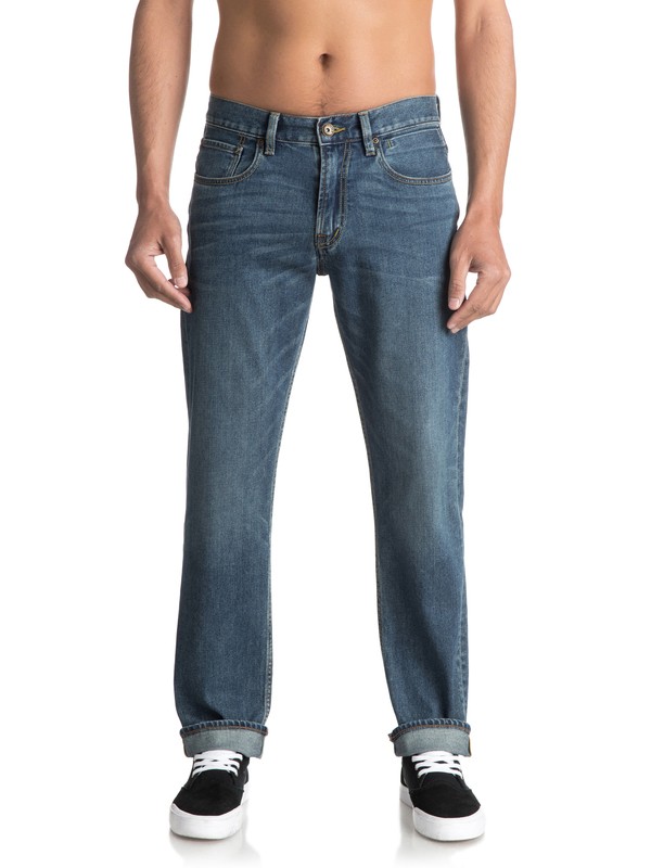 quiksilver, Sequel Medium Blue Regular Fit Jeans, MEDIUM BLUE (bygw) 0 Sequel Medium Blue Regular Fit Jeans Blue EQYDP03344 Quiksilver