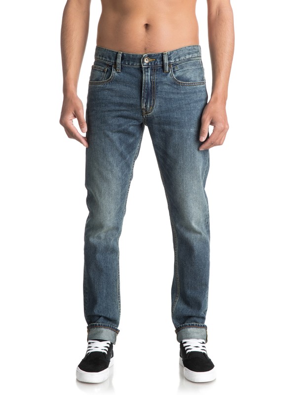 quiksilver, Distorsion Medium Blue - Jean slim, MEDIUM BLUE (bygw) 0 Distorsion Medium Blue - Jean slim Bleu EQYDP03346 Quiksilver