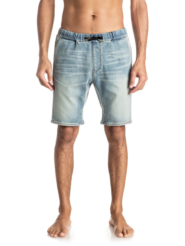 quiksilver, Fonic Blur - Shorts en molleton denim slim, BLUR (bptw) 0 Fonic Blur - Shorts en molleton denim slim Bleu EQYDS03066 Quiksilver