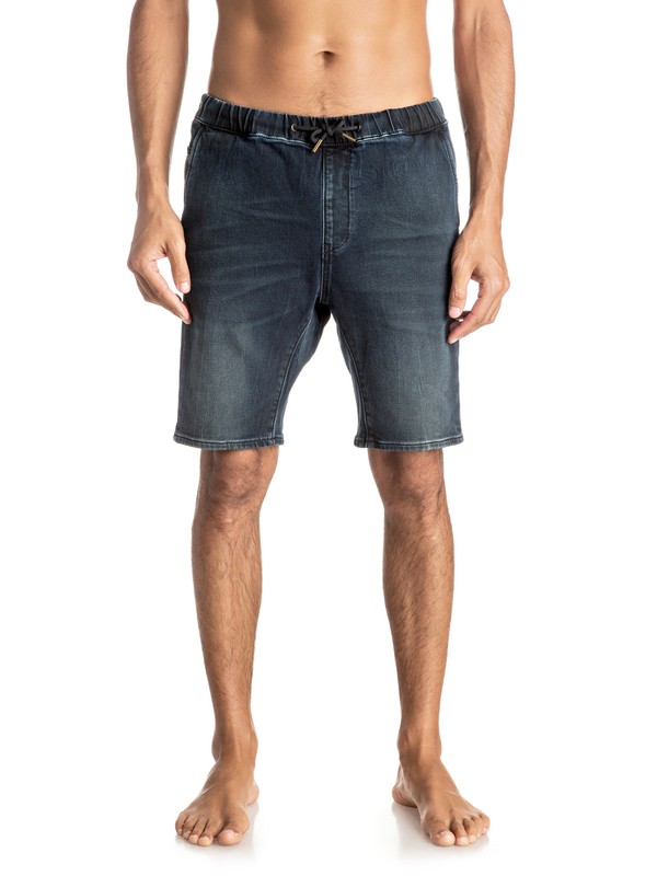 quiksilver, Fonic Blue Black - Short en denim, BLUE BLACK (byjw) 0 Fonic Blue Black - Short en denim Bleu EQYDS03067 Quiksilver