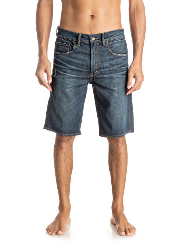 quiksilver, The Avalon Agy Blue - Short en denim, AGY BLUE (bncw) 0 The Avalon Agy Blue - Short en denim Bleu EQYDS03070 Quiksilver