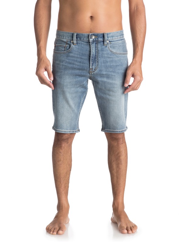 quiksilver, Revolver Surf Blue - Short technique en denim, SURF BLUE (bksw) 0 Revolver Surf Blue - Short technique en denim Bleu EQYDS03077 Quiksilver