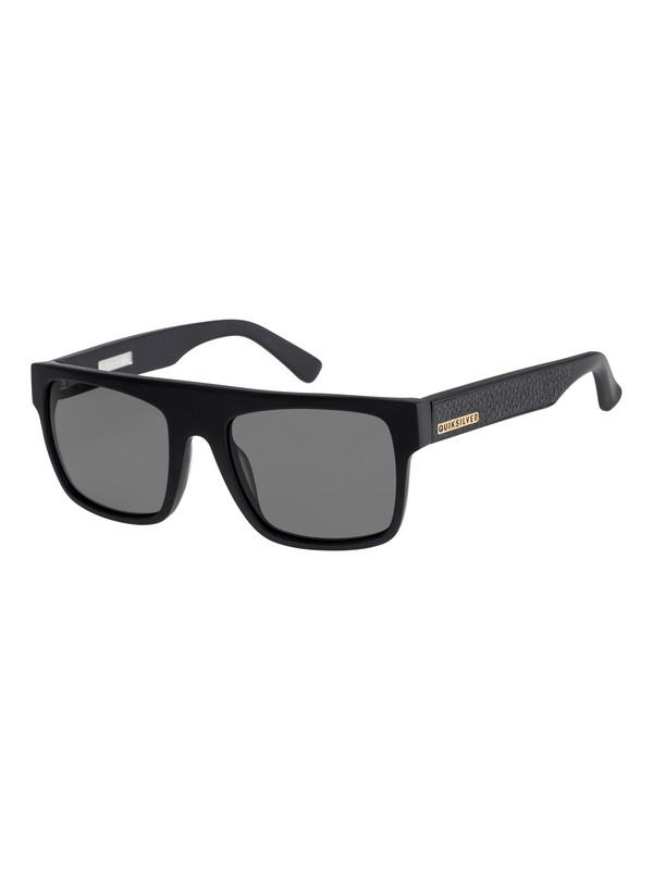 quiksilver, Bobber - Lunettes de soleil, MATTE BLACK-LEATHER INSERT/ GR (xkkg) 0 Bobber - Lunettes de soleil Noir EQYEY03068 Quiksilver