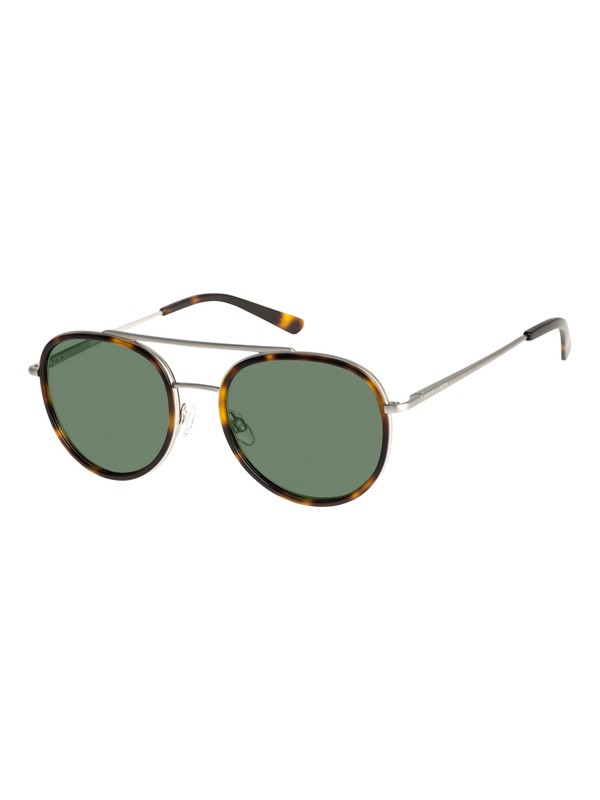 quiksilver, Collysey - Lunettes de soleil, SHINY TORTOISE-SILVER/GREEN (xccs) 0 Collysey - Lunettes de soleil Marron EQYEY03081 Quiksilver