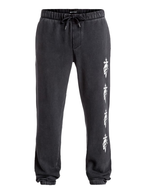 quiksilver, Skull Cross Track Pants, BLACK (kvj0) 0 Skull Cross Track Pants Black EQYFB03089 Quiksilver