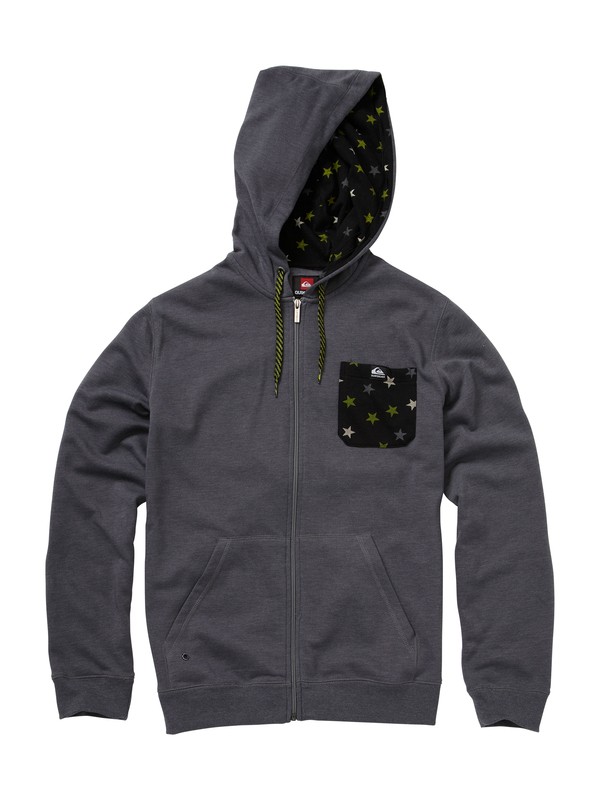 quiksilver, Solana Star Zip Hoodie, MEDIUM GREY HEATHER (kzeh) 0 Solana Star Zip Hoodie EQYFT00027 Quiksilver