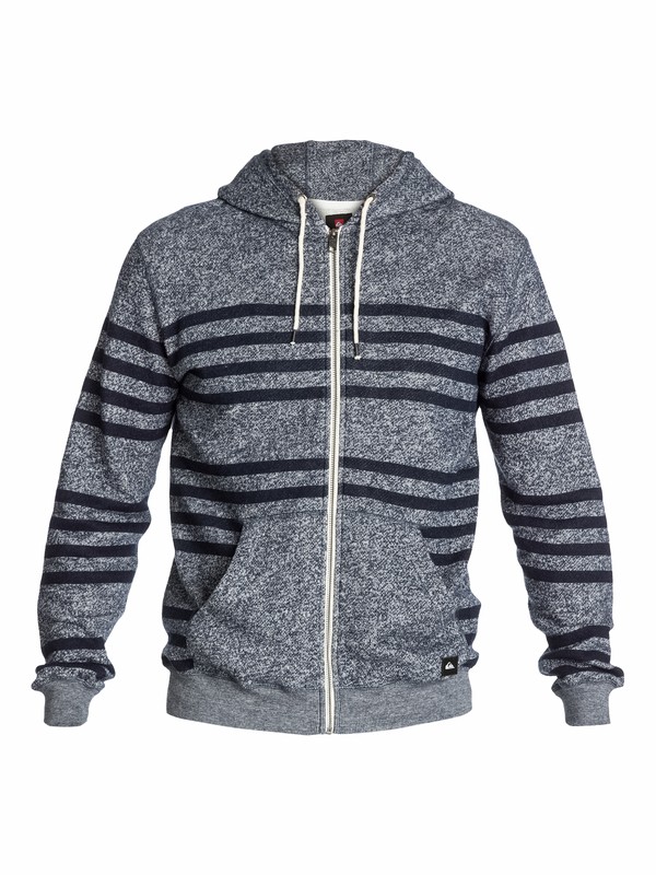 quiksilver, Major Stripes Zip Hoodie, WASHED NAVY HEATHER (brqh) 0 Major Stripes Zip Hoodie EQYFT03012 Quiksilver