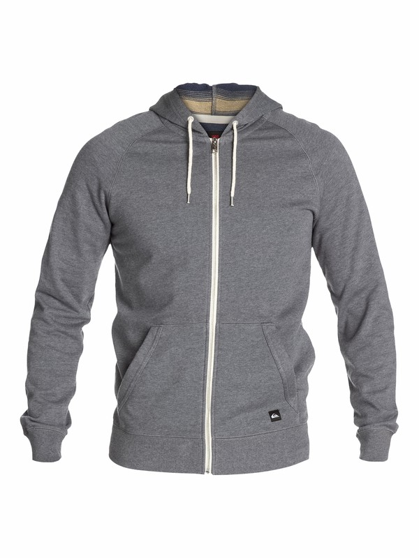 quiksilver, Bradley Zip Hoodie, MEDIUM GREY HEATHER (kpwh) 0 Bradley Zip Hoodie EQYFT03015 Quiksilver