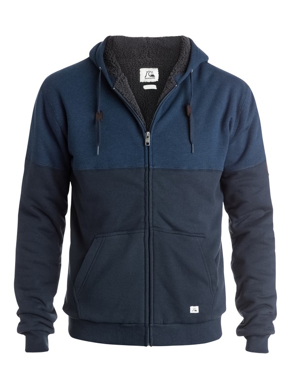 quiksilver, Color Block Sherpa Zip - Up Sweatshirt, NAVY BLAZER (byj0) 0 Color Block Sherpa Zip - Up Sweatshirt EQYFT03262 Quiksilver