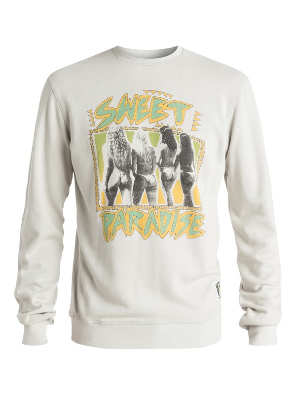 quiksilver, Paradise Crew - Sweatshirt, HIGHRISE (sgr0) 0 Paradise Crew - Sweatshirt Gris EQYFT03273 Quiksilver