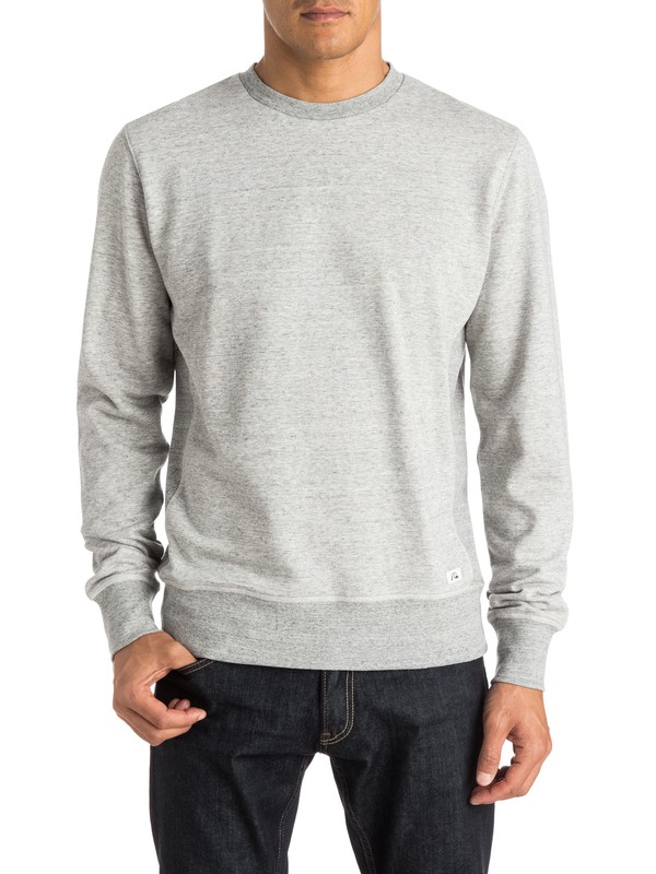 quiksilver, Essential Crew Sweatshirt, MEDIUM GREY HEATHER (kpwh) 0 Essential Crew Sweatshirt EQYFT03288 Quiksilver