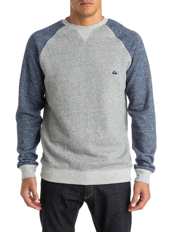 quiksilver, Rio Negro Crew Sweatshirt, NAVY BLAZER HEATHER (byjh) 0 Rio Negro Crew Sweatshirt EQYFT03300 Quiksilver