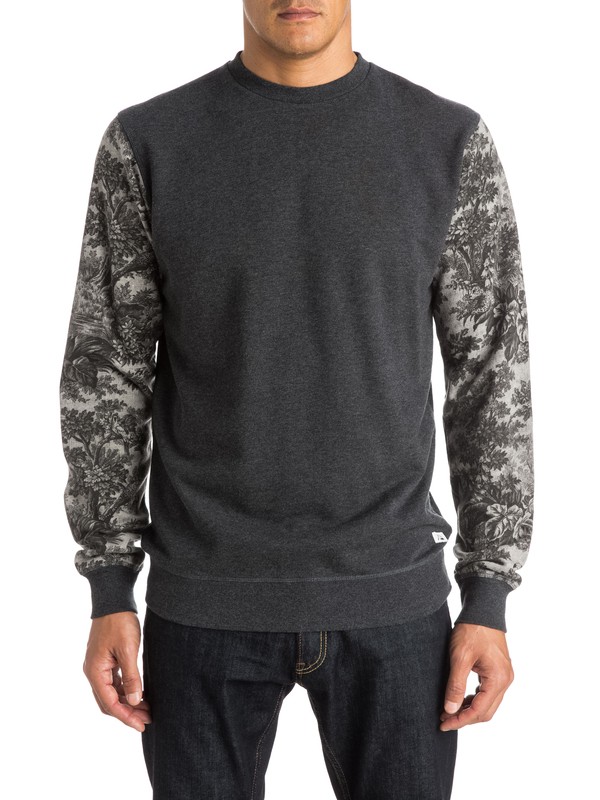 quiksilver, Highway Coast Sweatshirt, DARK GREY HEATHER (ktfh) 0 Highway Coast Sweatshirt Black EQYFT03341 Quiksilver