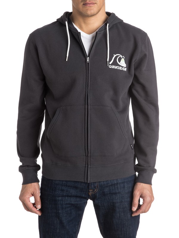 quiksilver, Bubble Zip-Up Hoodie, TARMAC (kta0) 0 Bubble Zip-Up Hoodie EQYFT03426 Quiksilver