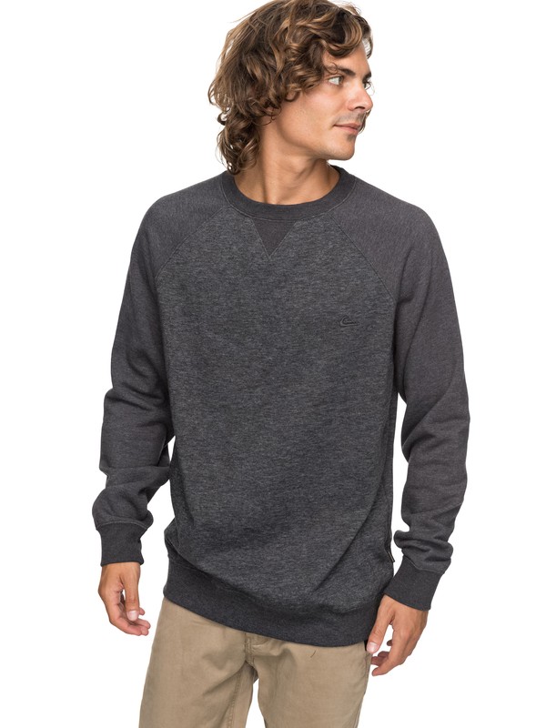 quiksilver, Everyday Sweatshirt, DARK GREY HEATHER (ktfh) 0 Everyday Sweatshirt Black EQYFT03427 Quiksilver