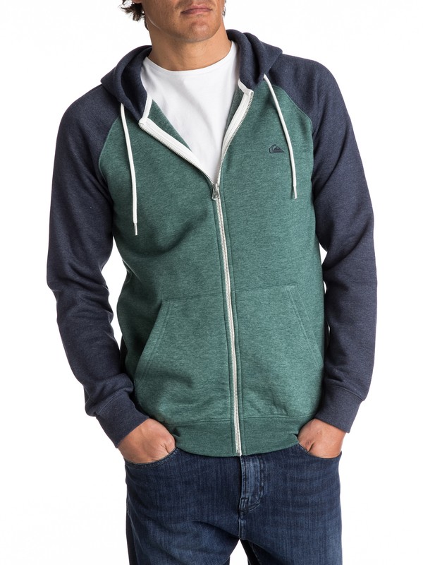 quiksilver, Everyday - Sweat à capuche zippé, SILVER PINE (gpa0) 0 Everyday - Sweat à capuche zippé Vert EQYFT03429 Quiksilver