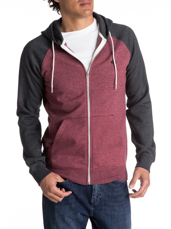 quiksilver, Everyday Zip-Up Hoodie, POMEGRANATE (rzg0) 0 Everyday Zip-Up Hoodie Red EQYFT03429 Quiksilver