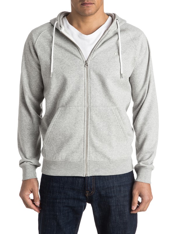 quiksilver, Everyday Zip-Up Hoodie, LIGHT GREY HEATHER (sgrh) 0 Everyday Zip-Up Hoodie Grey EQYFT03429 Quiksilver