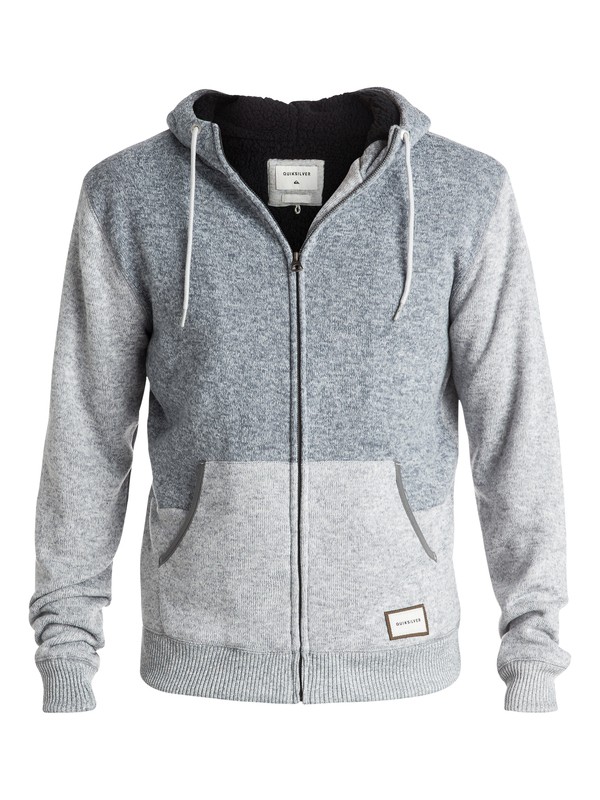 quiksilver, Keller Sherpa - Sweat à capuche zippé, LIGHT GREY HEATHER (sgrh) 0 Keller Sherpa - Sweat à capuche zippé Gris EQYFT03437 Quiksilver