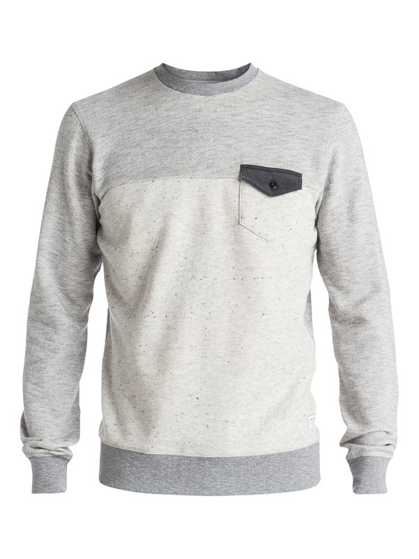 quiksilver, Gone Bad - Sweat, LIGHT GREY HEATHER (sgrh) 0 Gone Bad - Sweat Gris EQYFT03459 Quiksilver
