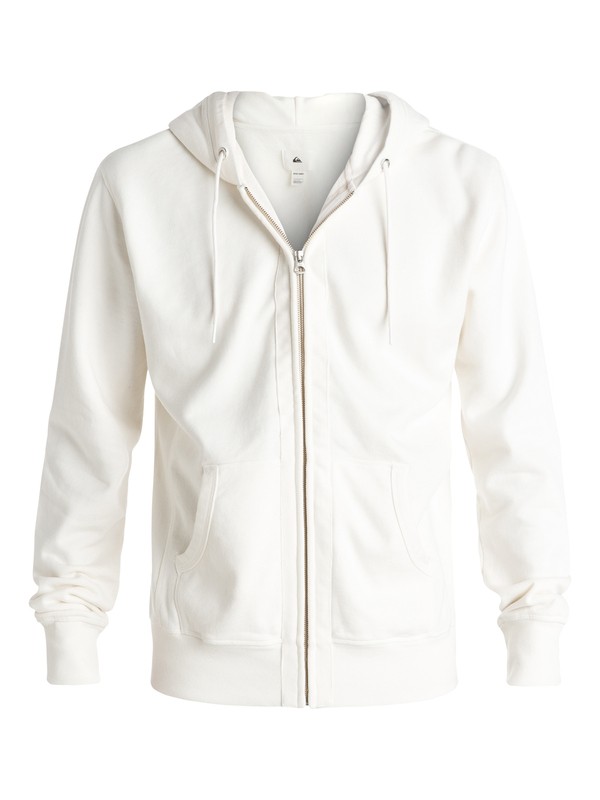 quiksilver, Quiksilver - Sweat à capuche zippé, SNOW WHITE (wbk0) 0 Quiksilver - Sweat à capuche zippé Blanc EQYFT03471 Quiksilver