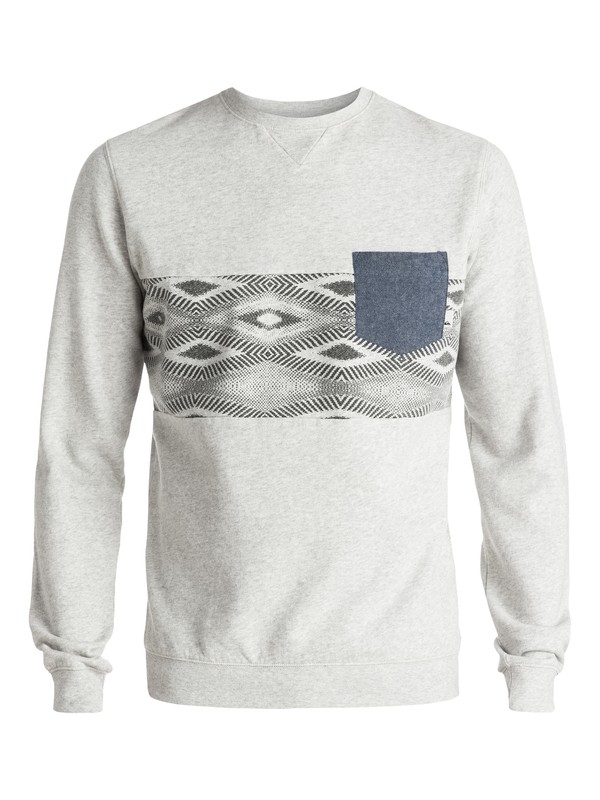 quiksilver, Strange Night - Sweat, LIGHT GREY HEATHER (sgrh) 0 Strange Night - Sweat Gris EQYFT03474 Quiksilver