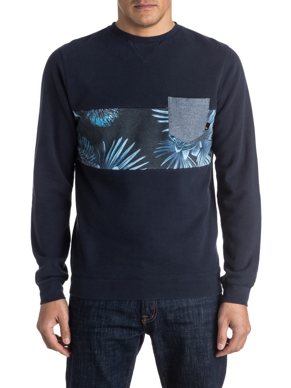 quiksilver, Strange Night - Sweat, NAVY BLAZER (byj0) 0 Strange Night - Sweat EQYFT03474 Quiksilver