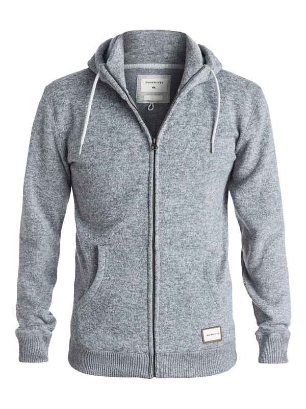 quiksilver, Keller Zip-Up Hoodie, LIGHT GREY HEATHER (sgrh) 0 Keller Zip-Up Hoodie Grey EQYFT03509 Quiksilver