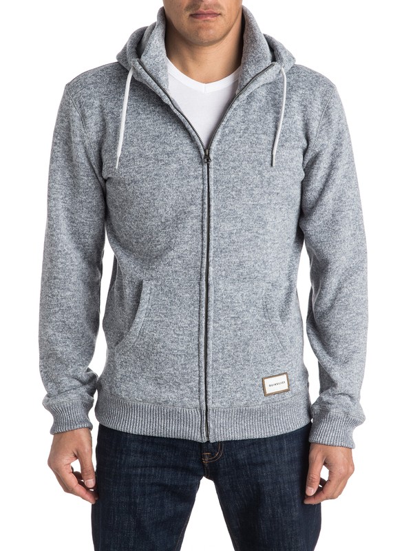 quiksilver, Keller Zip-Up Hoodie, LIGHT GREY HEATHER (sgrh) 0 Keller Zip-Up Hoodie EQYFT03509 Quiksilver