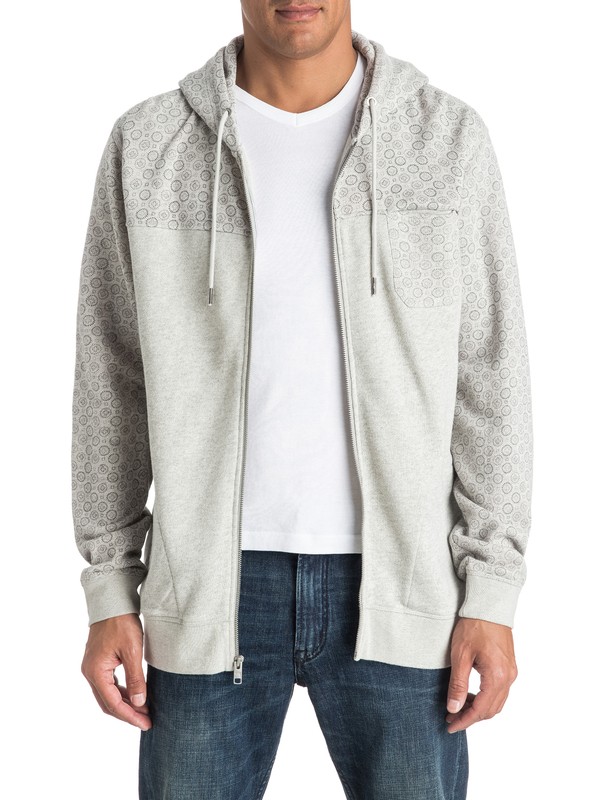 quiksilver, Cyclops - Sweat à capuche zippé, LIGHT GREY HEATHER (lgh) 0 Cyclops - Sweat à capuche zippé Gris EQYFT03547 Quiksilver