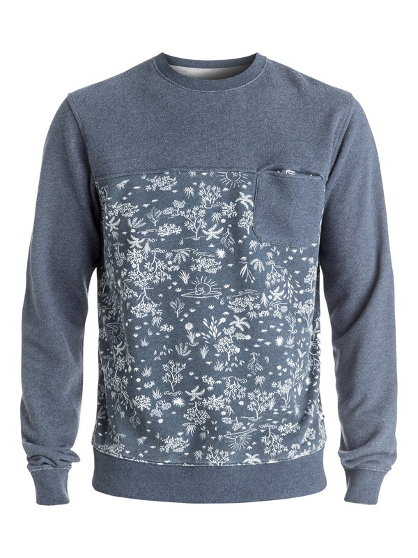 quiksilver, Cyclops - Sweat, NAVY BLAZER HEATHER (byjh) 0 Cyclops - Sweat Bleu EQYFT03548 Quiksilver