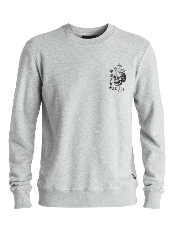 quiksilver, Skull Cross - Sweat, LIGHT GREY HEATHER (lgh) 0 Skull Cross - Sweat Gris EQYFT03576 Quiksilver