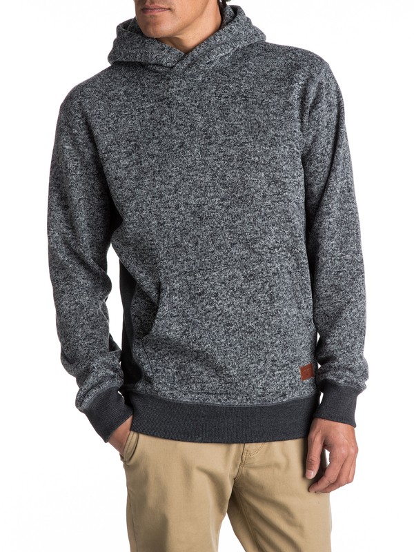 quiksilver, Keller Polar Fleece Hoodie, DARK GREY HEATHER (ktfh) 0 Keller Polar Fleece Hoodie Black EQYFT03660 Quiksilver