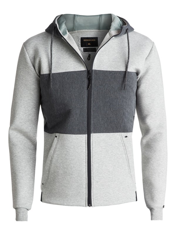 0 Highland Gaze - Water-Repellent Technical Zip-Up Hoodie Gray EQYFT03670 Quiksilver