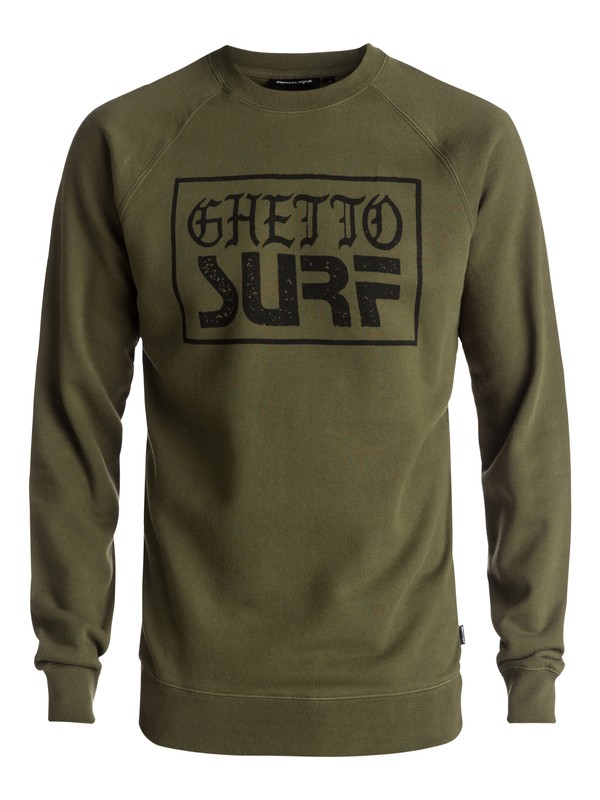 quiksilver, Ghetto Surf - Sweatshirt, OLIVE NIGHT (crh0) 0 Ghetto Surf - Sweatshirt Brown EQYFT03682 Quiksilver