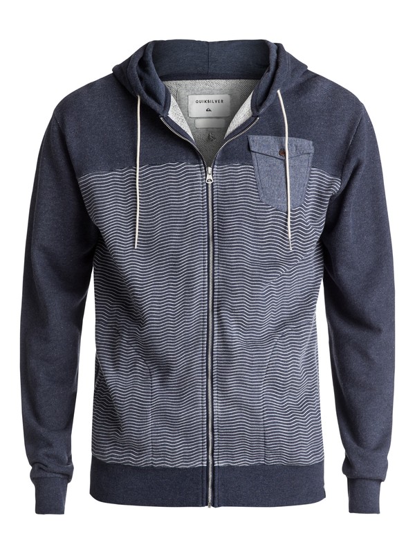 quiksilver, Mahatao - Zip-Up Hoodie, NAVY BLAZER HEATHER (byjh) 0 Mahatao - Zip-Up Hoodie Blue EQYFT03685 Quiksilver