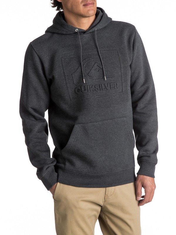 quiksilver, Box Spray - Sweat à capuche, DARK GREY HEATHER (ktfh) 0 Box Spray - Sweat à capuche Noir EQYFT03688 Quiksilver