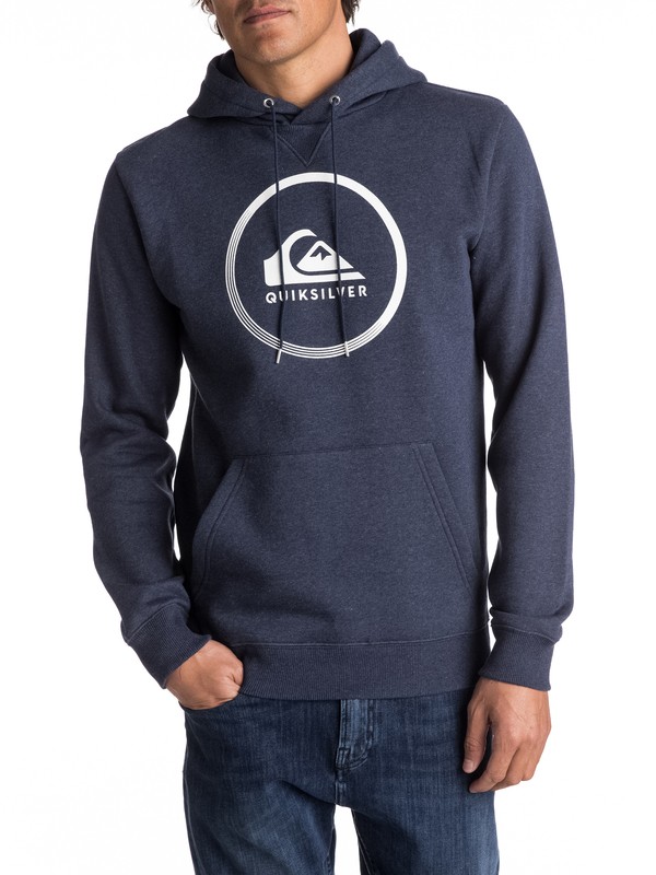 quiksilver, Big Logo Hoodie, NAVY BLAZER HEATHER (byjh) 0 Big Logo Hoodie Blue EQYFT03717 Quiksilver