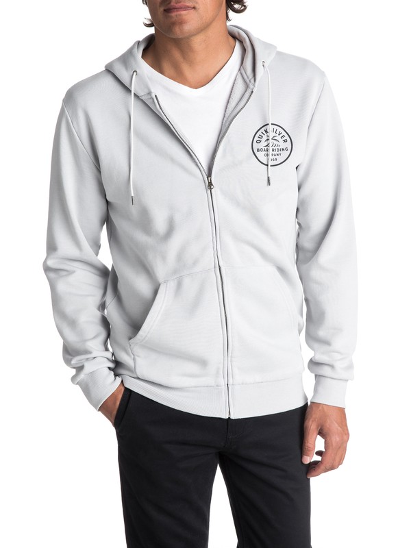 quiksilver, Men's Spry Bay Zipped Hoodie, MICRO CHIP (szh0) 0 Men's Spry Bay Zipped Hoodie Grey EQYFT03724 Quiksilver