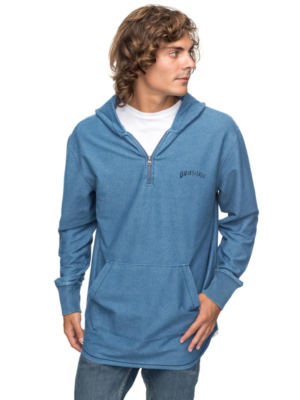 quiksilver, Desska - Sweatshirt à capuche 1/2 zip, BLUE USED (byl0) 0 Desska - Sweatshirt à capuche 1/2 zip Bleu EQYFT03744 Quiksilver