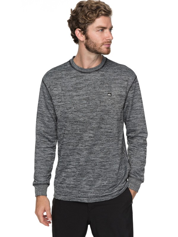 quiksilver, Kurzo - Technical Sweatshirt, DARK GREY HEATHER (krph) 0 Kurzo - Technical Sweatshirt Black EQYFT03754 Quiksilver