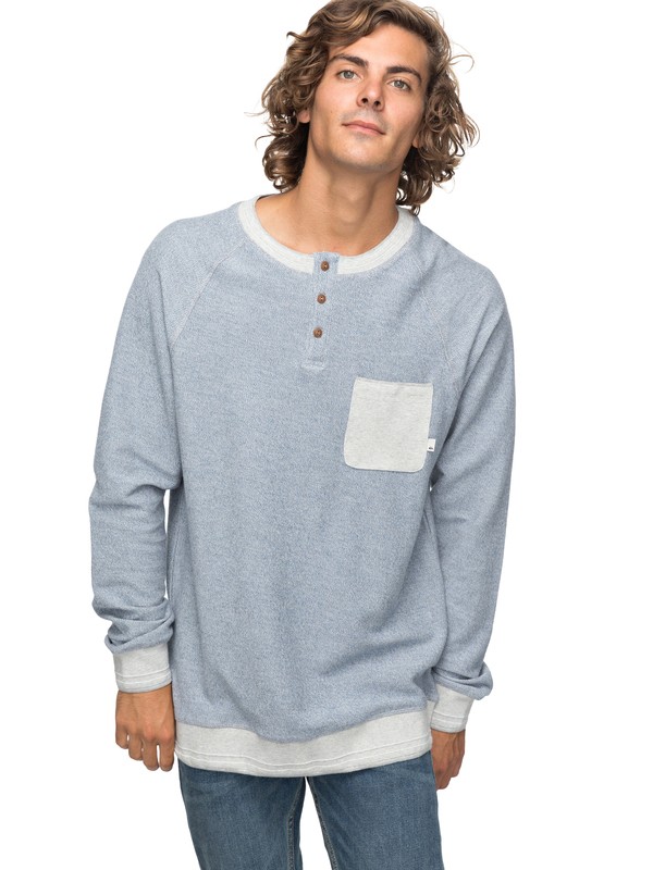 quiksilver, Grazie - Sweat, VINTAGE INDIGO HEATHER (bylh) 0 Grazie - Sweat Bleu EQYFT03761 Quiksilver
