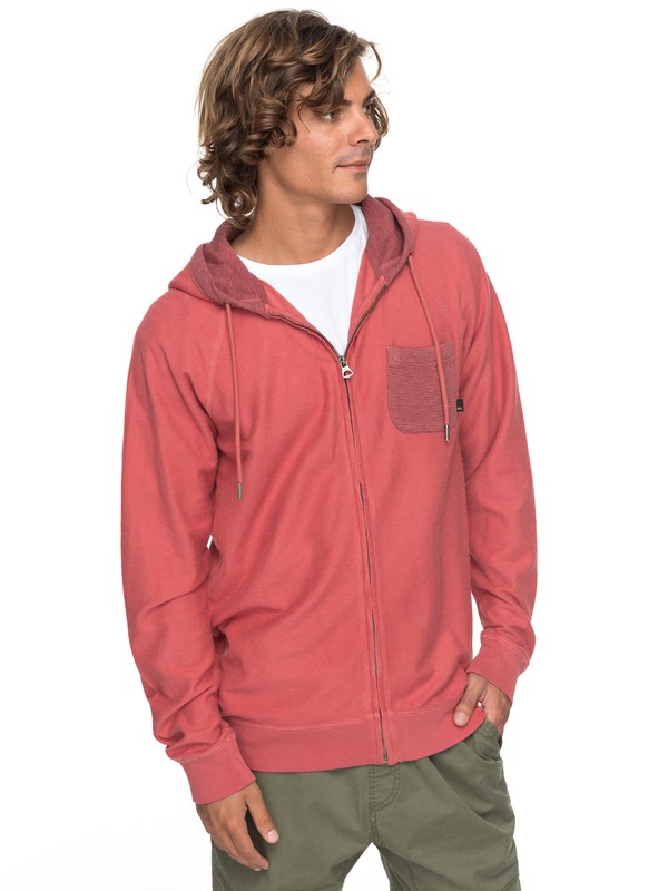 quiksilver, Baao Zip - Zip-Up Hoodie, MINERAL RED (mmz0) 0 Baao Zip - Zip-Up Hoodie Pink EQYFT03766 Quiksilver