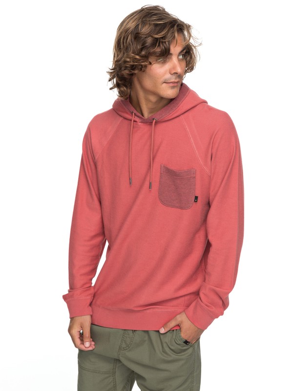 quiksilver, Baao Hooded Sweatshirt, MINERAL RED (mmz0) 0 Baao Hooded Sweatshirt Pink EQYFT03767 Quiksilver