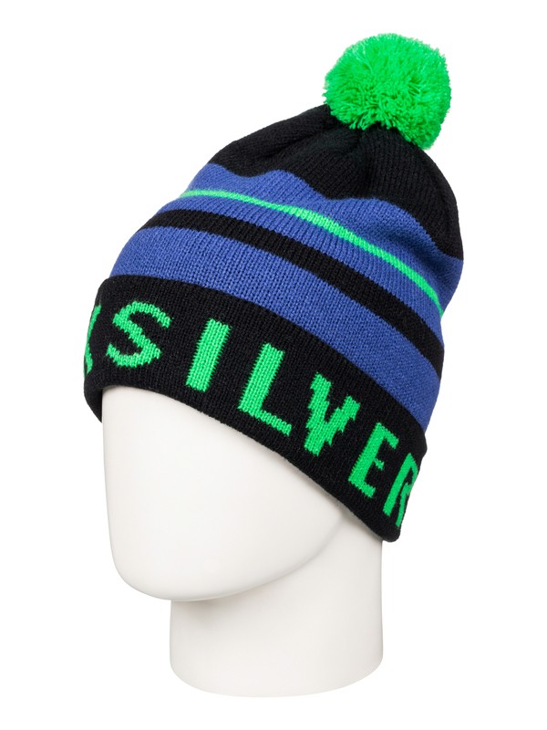 quiksilver, Summit - Bonnet à pompon, ANDEAN TOUCAN (glq0) 0 Summit - Bonnet à pompon Vert EQYHA03029 Quiksilver