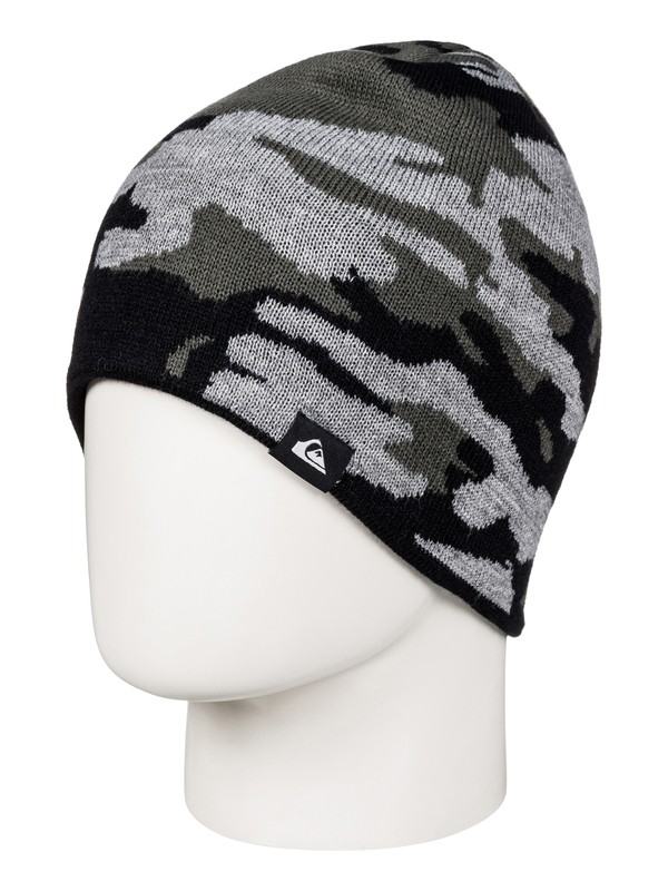 quiksilver, Knox - Beanie, BLACK GREY CAMOKAZI (kvj9) 0 Knox - Beanie Schwarz EQYHA03073 Quiksilver