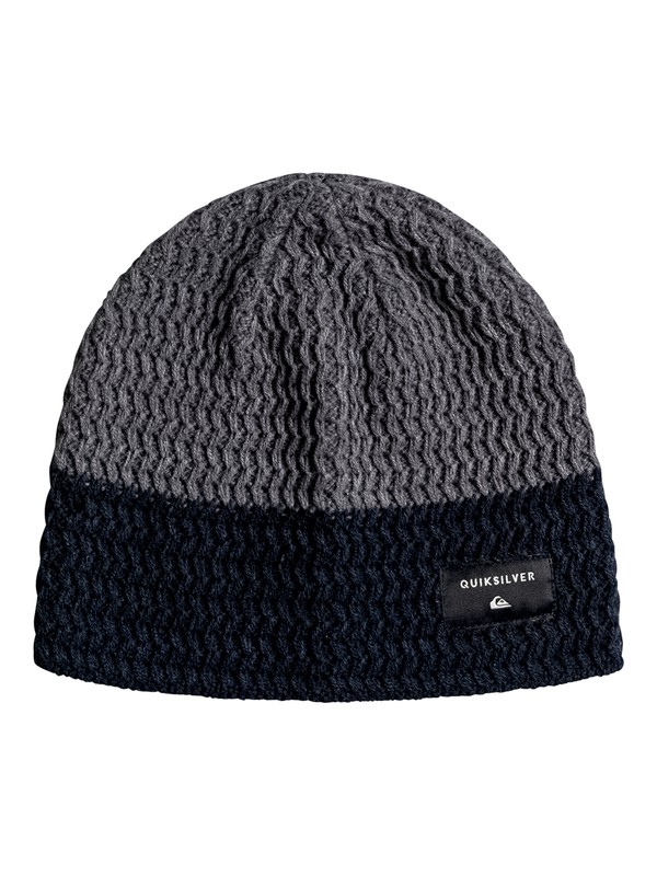 quiksilver, Cushy Color Beanie, IRON GATE / NAVY BLAZER (xkkb) 0 Cushy Color Beanie Black EQYHA03094 Quiksilver